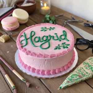 Adding decorative border to Harry Potter themed cake